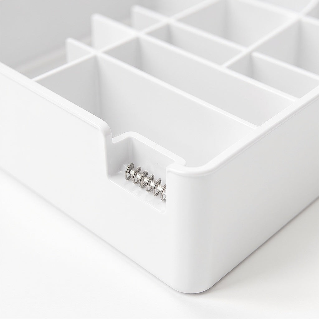Plastic Drawer Organizer – 12 x 6 x 2 in, White, Minimalist
