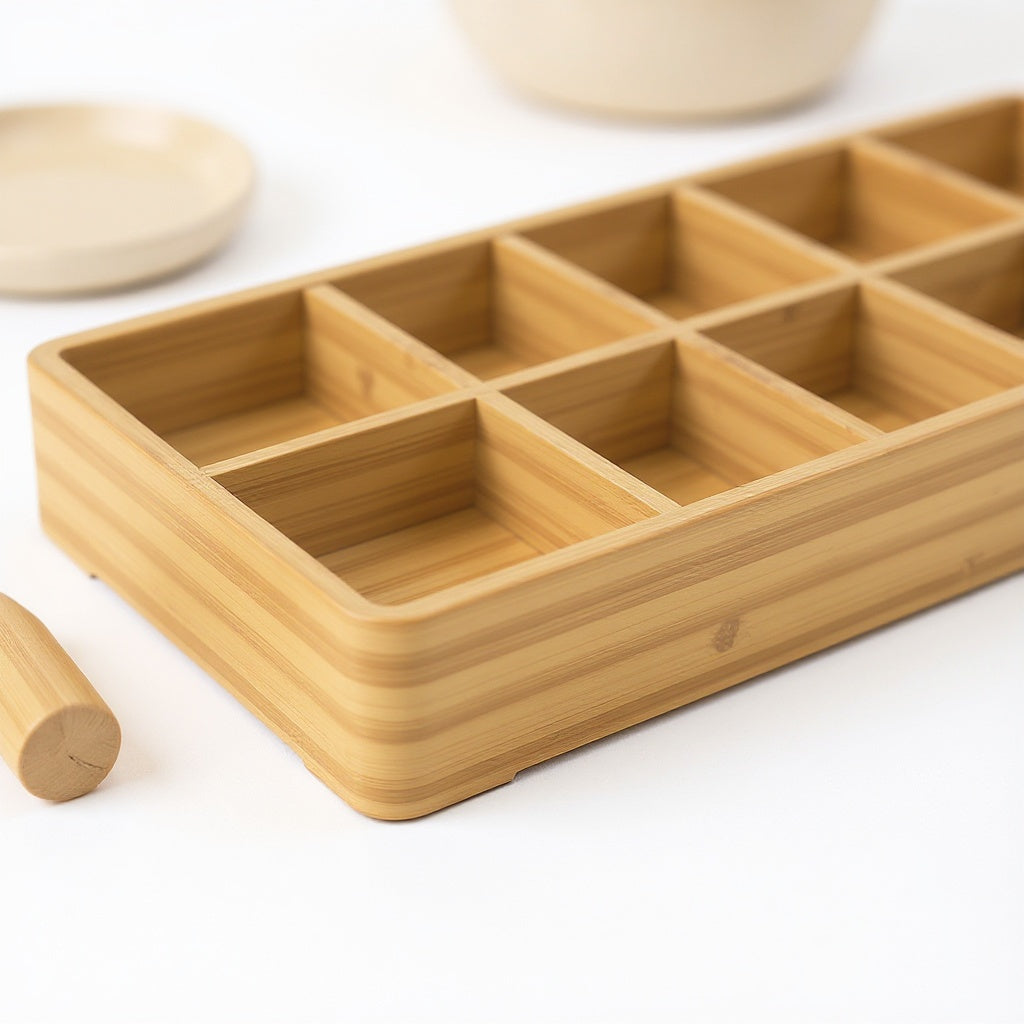 Bamboo Cutlery Organizer – 18-Inch Expandable, Non-Slip Base, Fits Standard Drawers