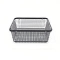 Metal Mesh Drawer Basket – 12 x 14 x 4 in, Black, Modern