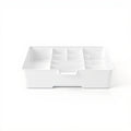 Plastic Drawer Organizer – 12 x 6 x 2 in, White, Minimalist
